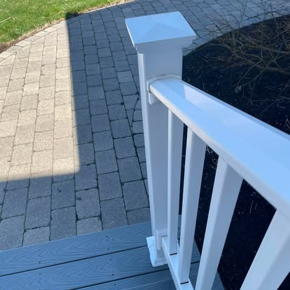 Deck railing after TiCoat