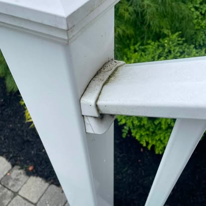 Deck railing before treatment