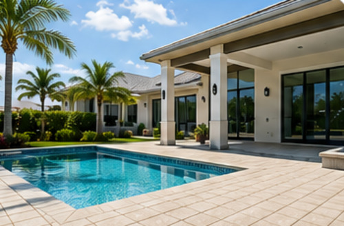 Florida home pool deck